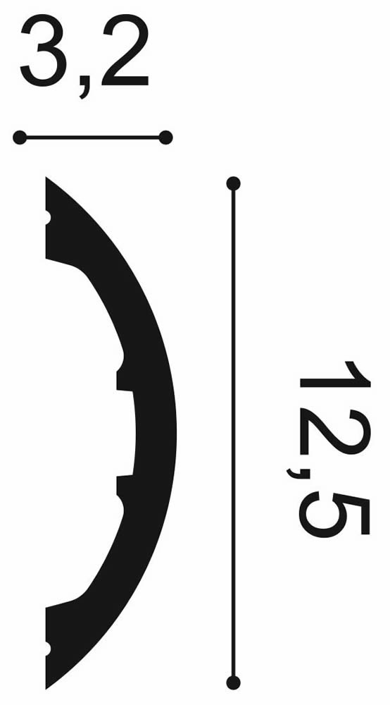 Wandleiste P3070 Orac Decor Radius Ulf Moritz-P3070.1M Wandleiste P3070 Orac Decor Radius Ulf Moritz-P3070.1M