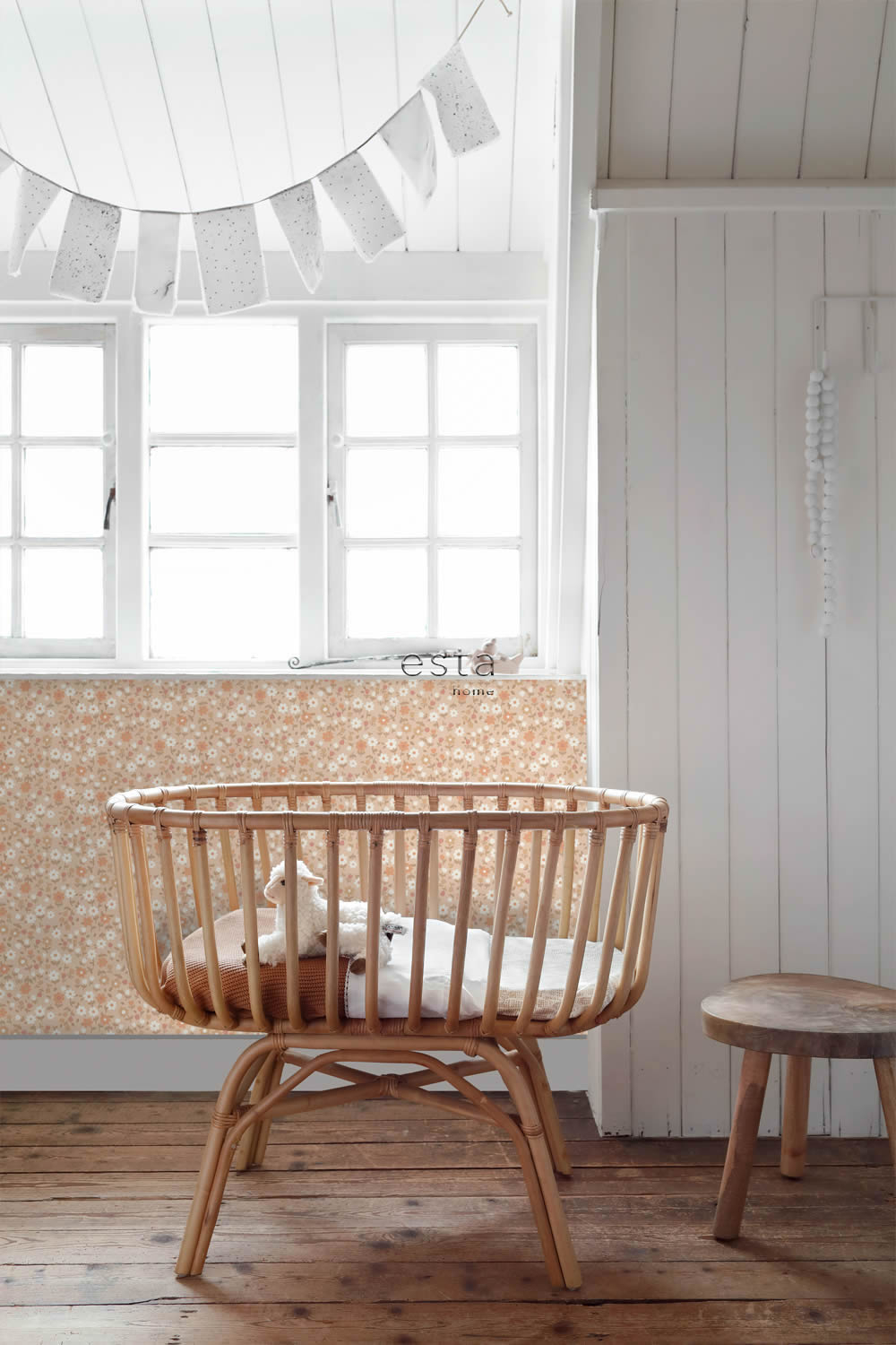 Blümchen Tapete Blumenmuster Vlies apricot 139580