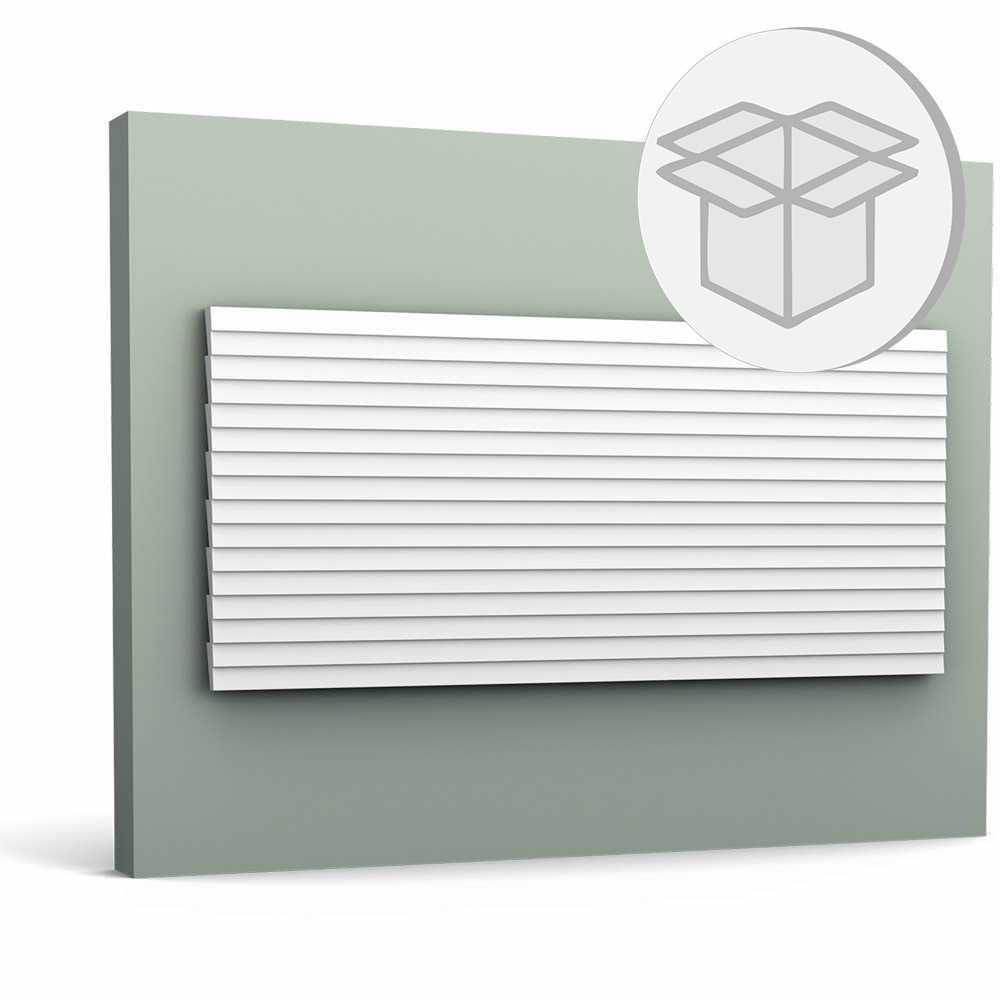 9er Wandpaneel Box abgeschrägte Linien Faltung zweiseitig RIPPLE WX204 Orac Decor