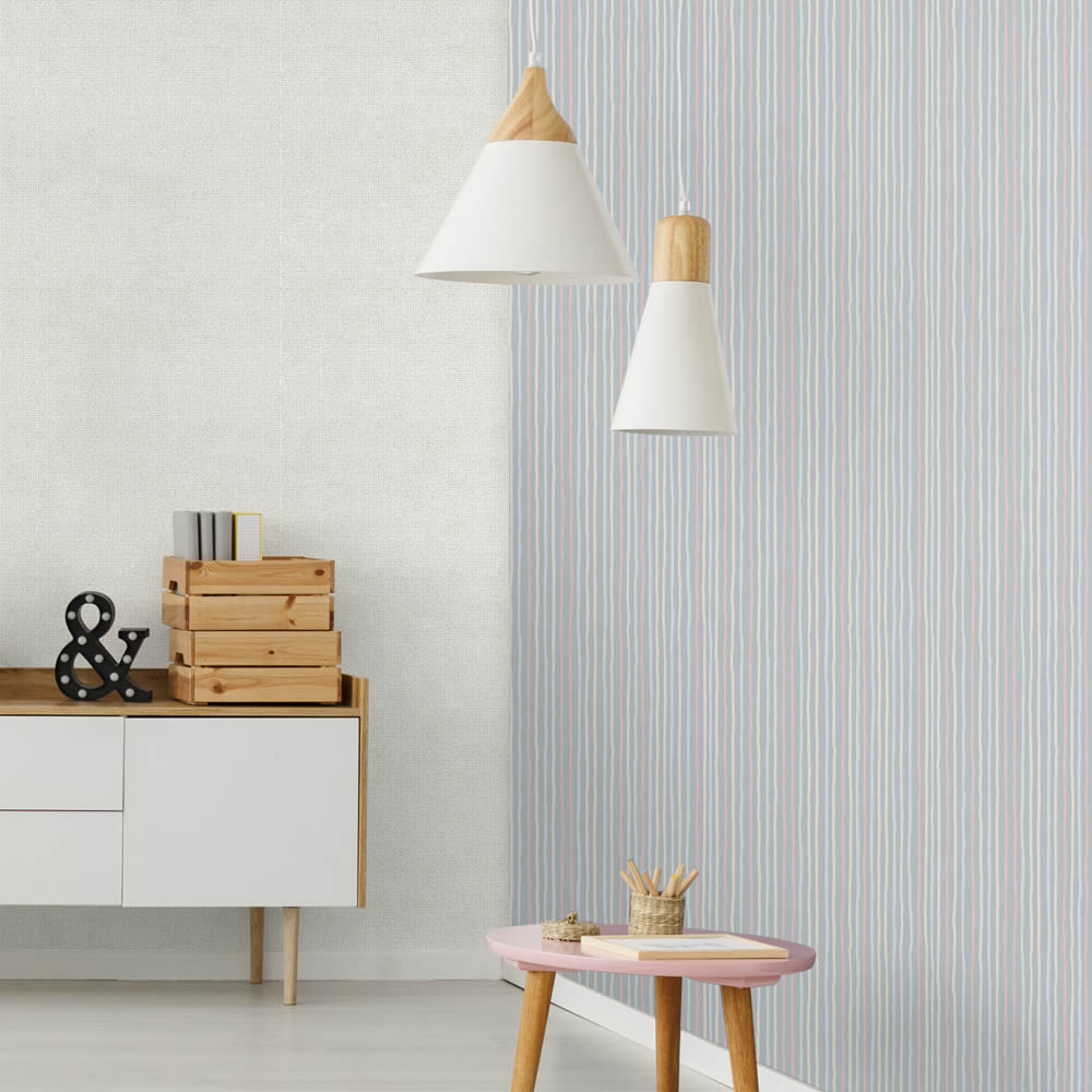 Graphic checked pattern light gray non-woven wallpaper Great Kids Hohenberger 26813-75-26813-HTM.1M