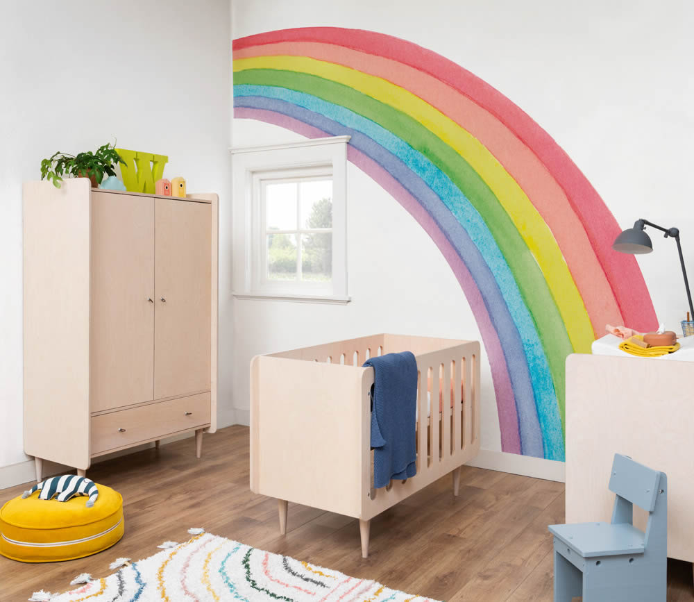 Nautr Motive großer Regenbogen Wandbilder gelb Bambino XIX Rasch 253252