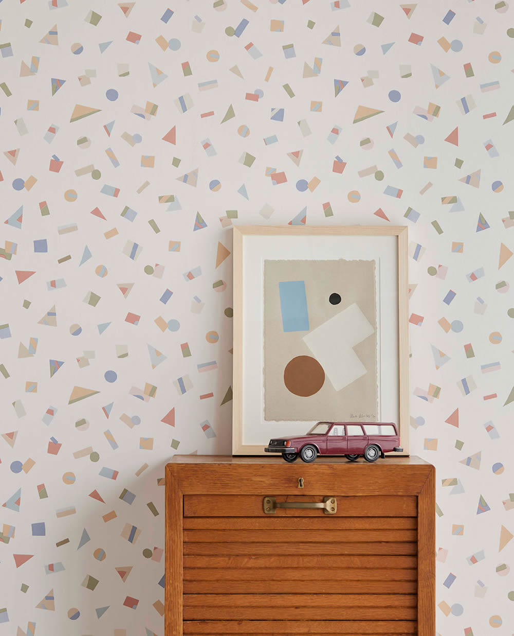 squares and circles shapes non-woven wallpaper colorful and white Explore Eijffinger 323074-55-323074