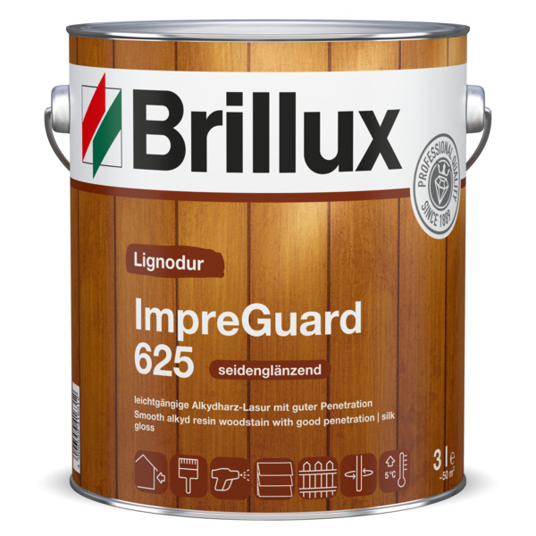 Brillux ImpreGuard 625 Alkydharzlasur farblos | 10 Ltr. Eimer
