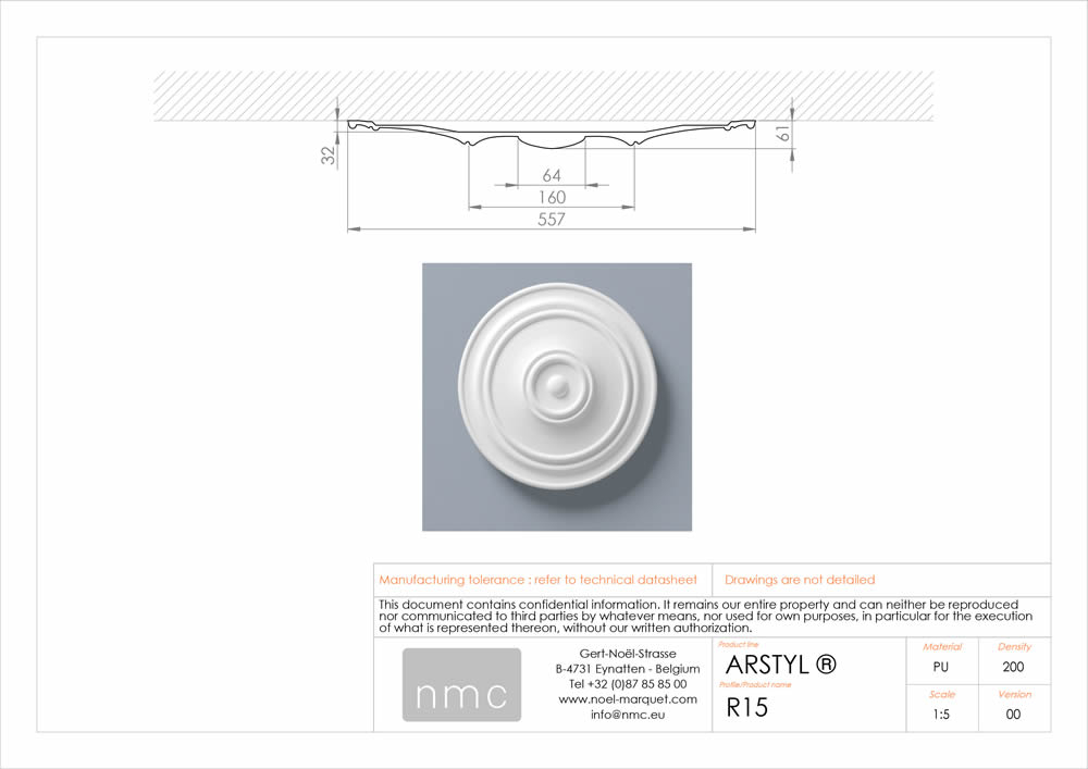 Rosette NMC R15 Noel Marquet Zierelement-x13-R15