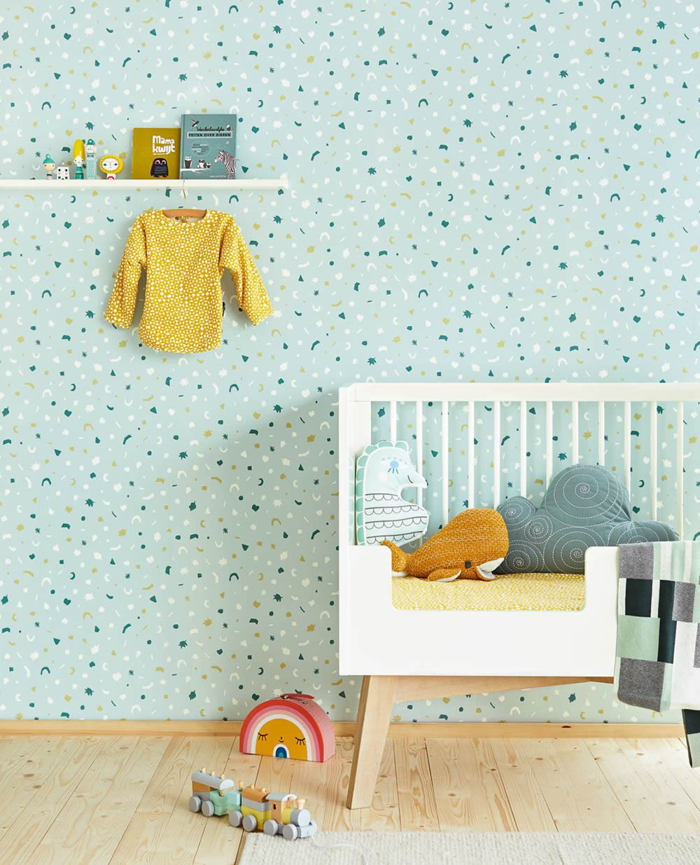 forms wallpaper mint green children-55-399102