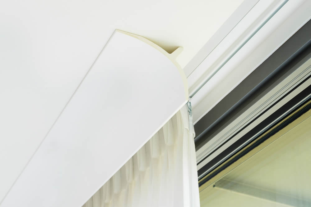 Gardinenleiste halbrundes Design vielseitig einsetzbar C991 Deckenleiste-C991.1M