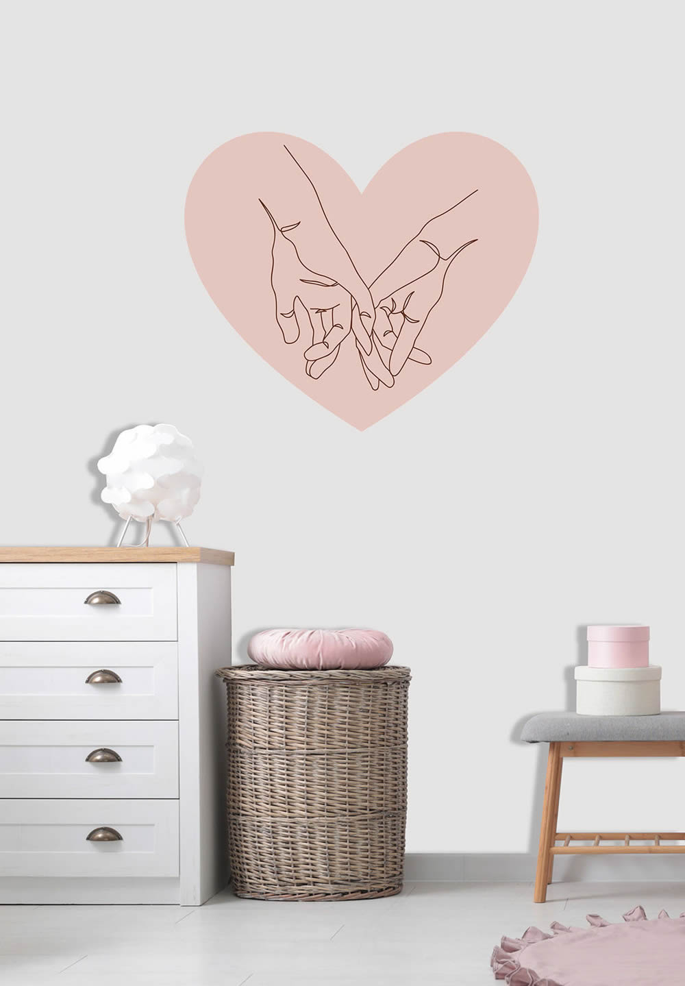 Wandbild Pinky Promise Line Art vorgekleistert 100 x 85,0 cm