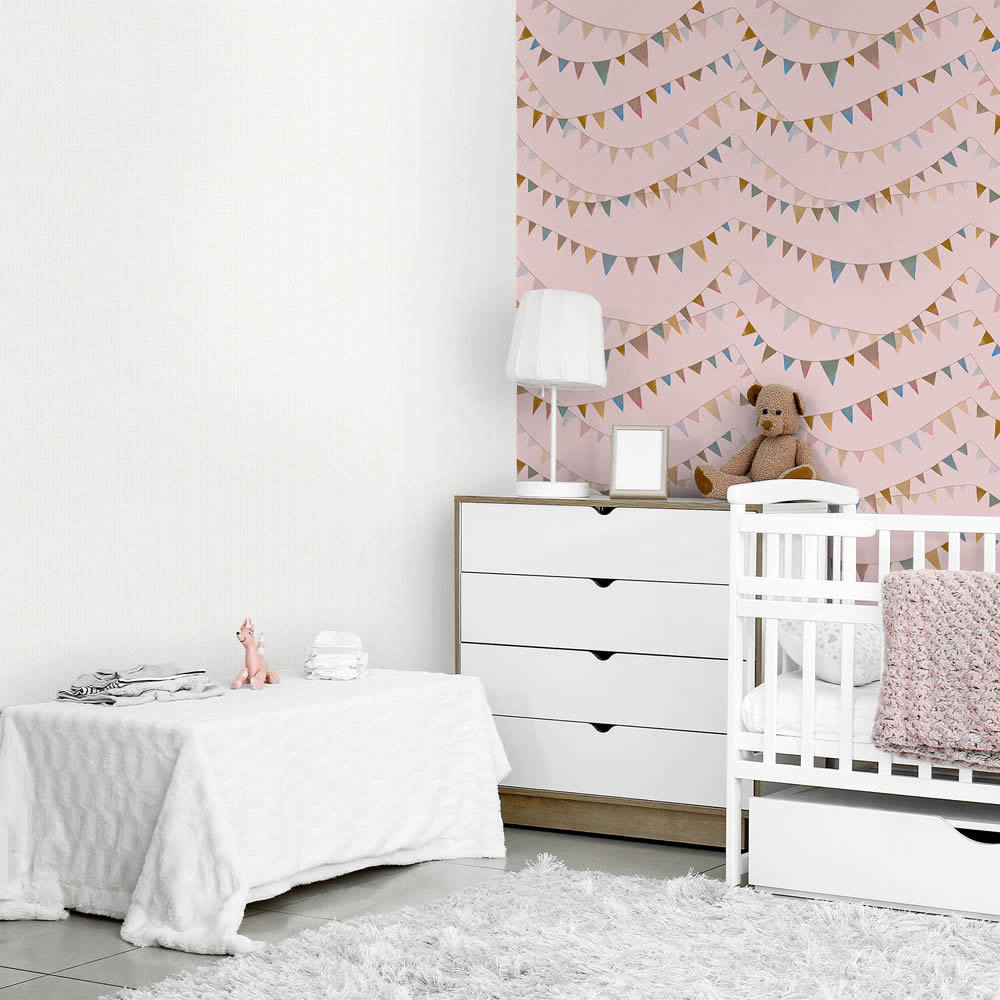 Partymotive Wimpel Tapeten rosa bunt Great Kids Hohenberger 26822