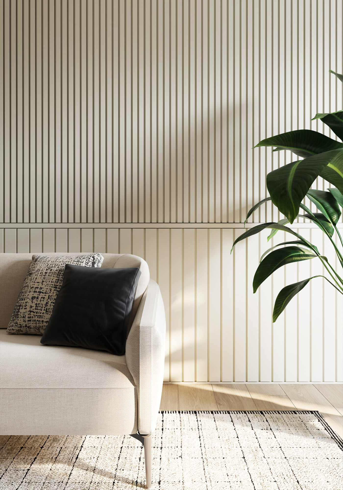 Wandpaneele aus Stuck