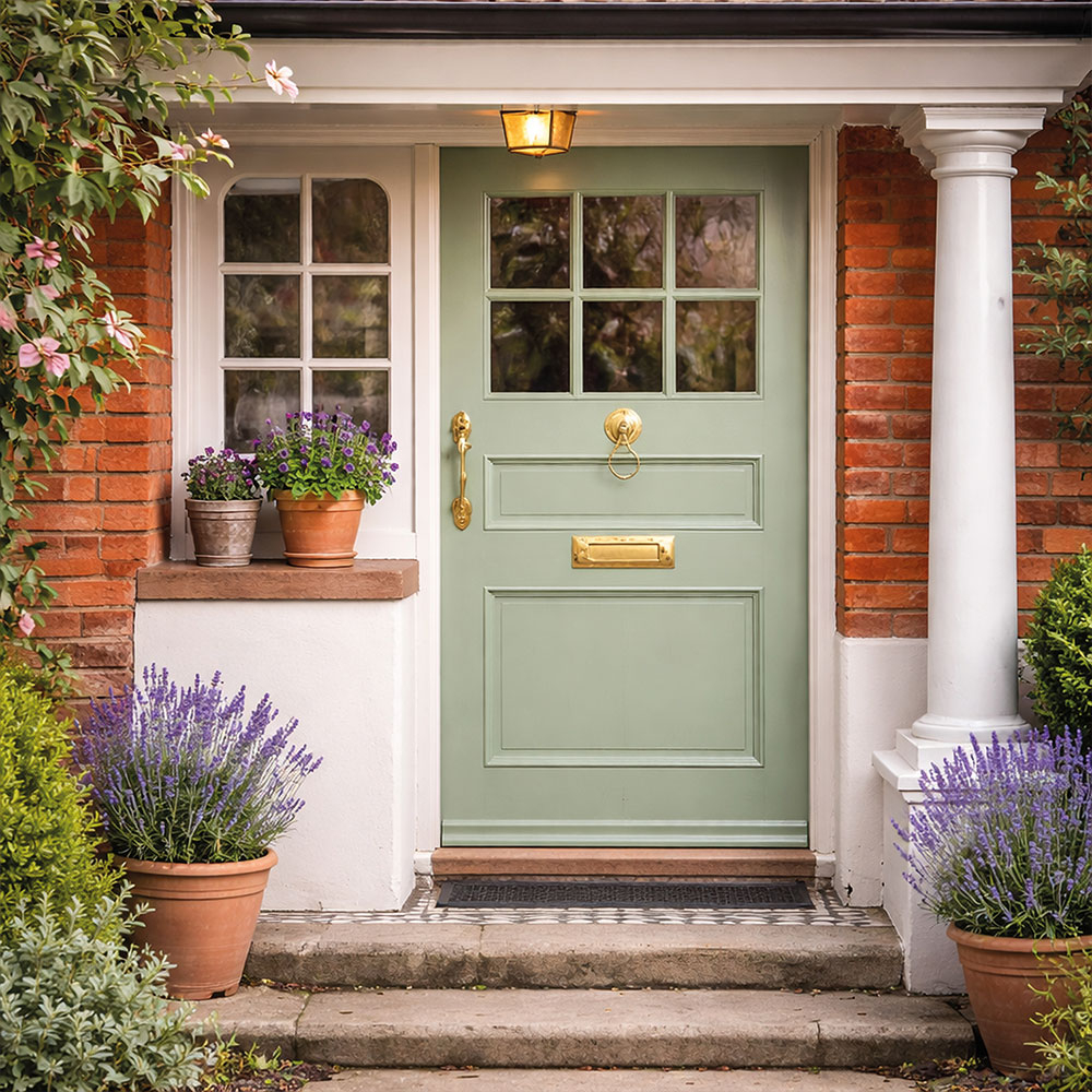 Zu den Farrow & Ball Produkten zum Haustür streichen