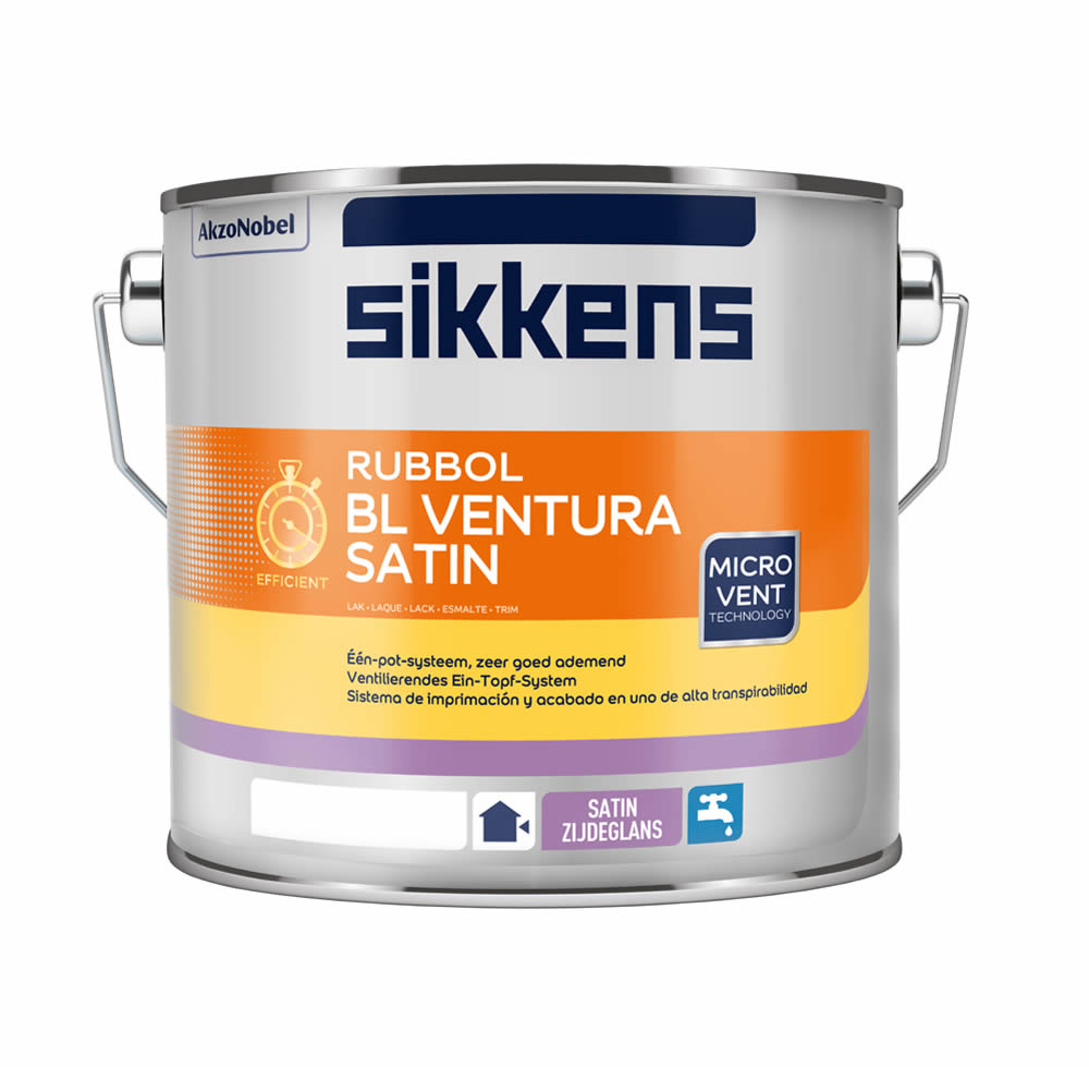 Sikkens Rubbol BL Ventura Satin Wasserbasiertes Ein-Topf-System für außen 2,5 Ltr. | weiß