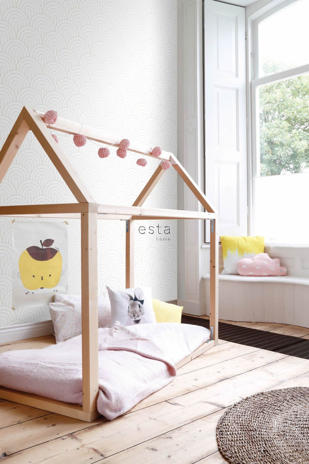 Tapete Boho geometrisch weiß Vlies 139215