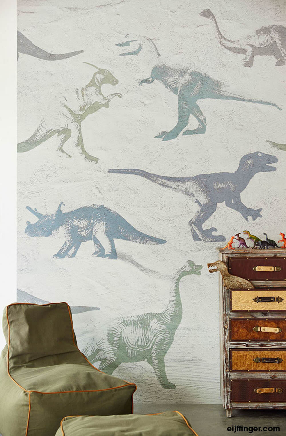 Mural Gray dinosaur