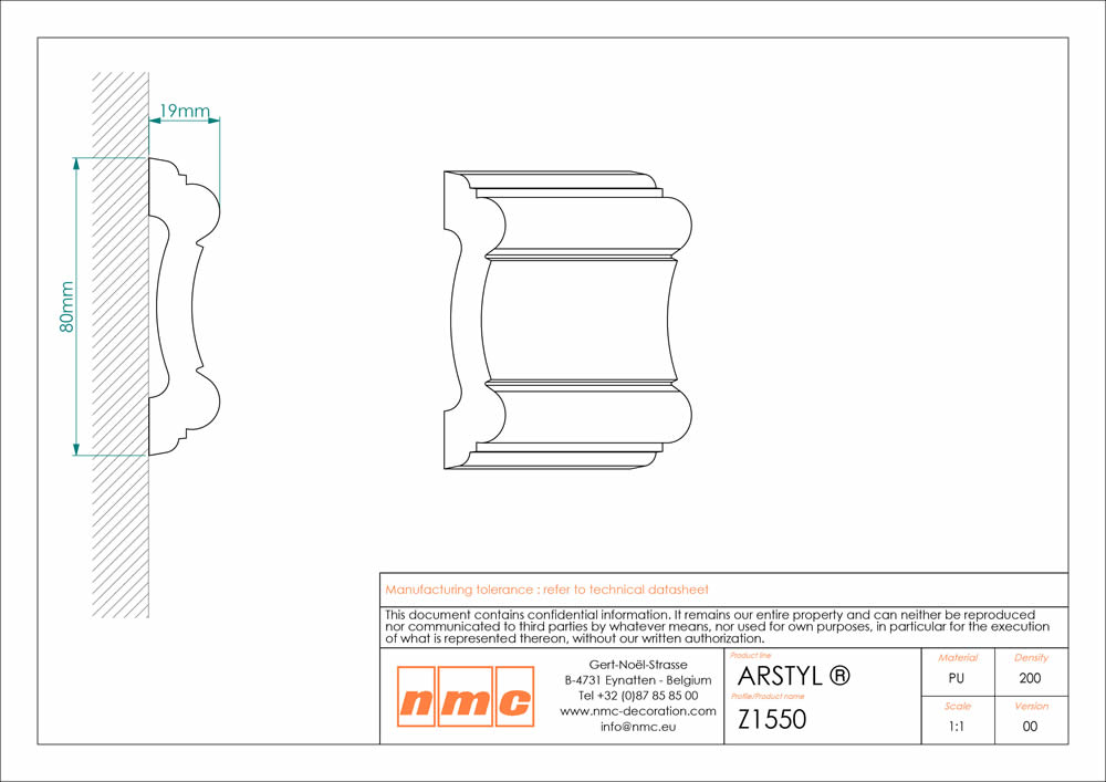 23er Stuckleisten Box Z1550 Wandleiste NMC Noel Marquet Stuckleiste-x13-Z1550-VE