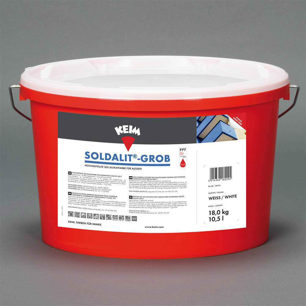 KEIM Soldalit Grob weiß Sol-Silikat Grund- und Zwischenbeschichtung 2,5 kg