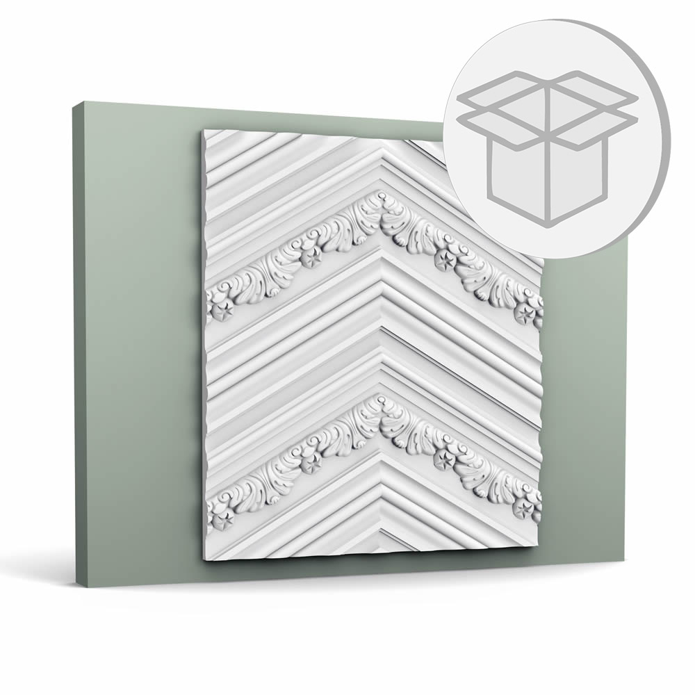 4er 3D-Paneel W130 Box Orac Decor Chevron Zierelement-W130-VE