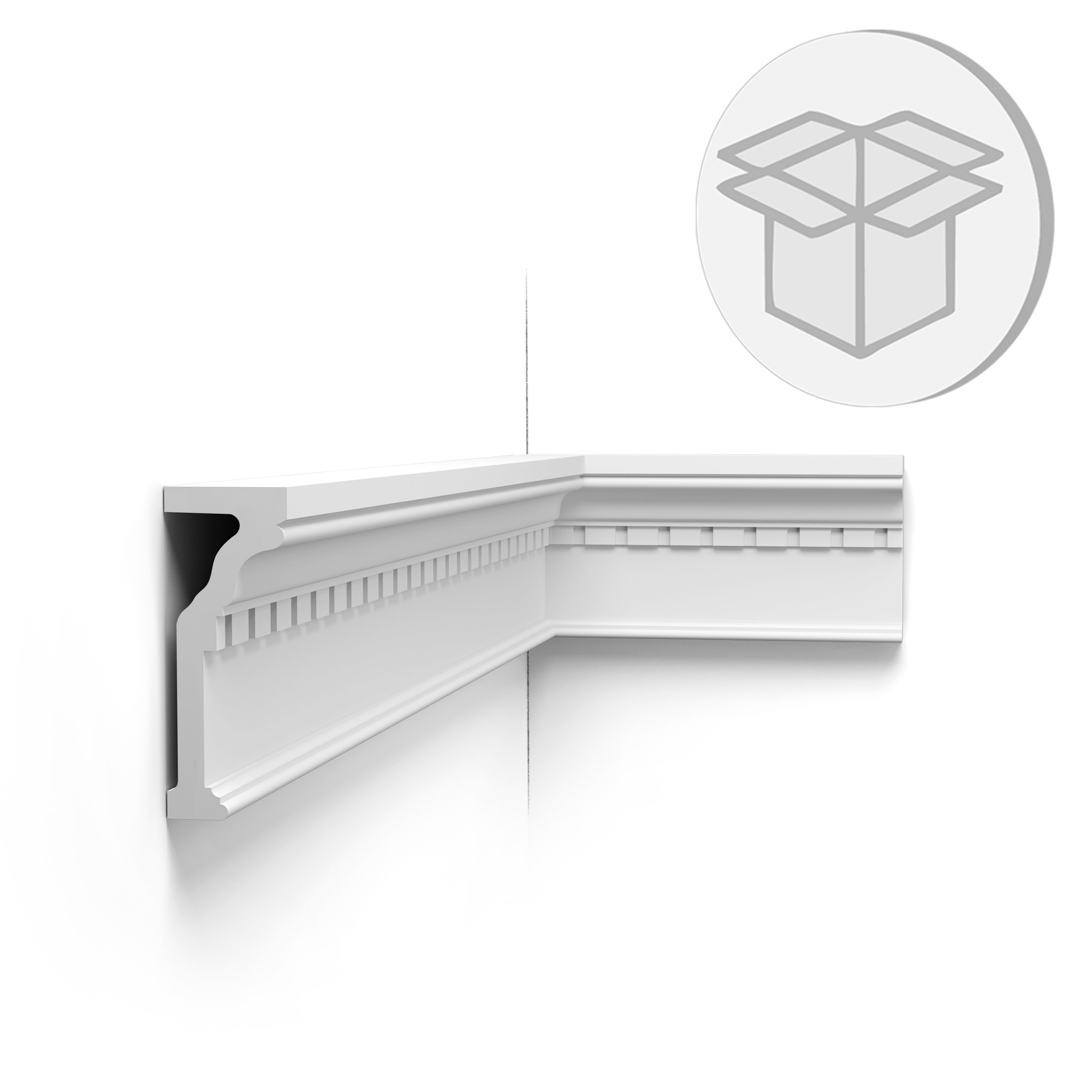 6er Wandleisten Box verziert breit P4010 Orac Stuckleiste-P4010-VE