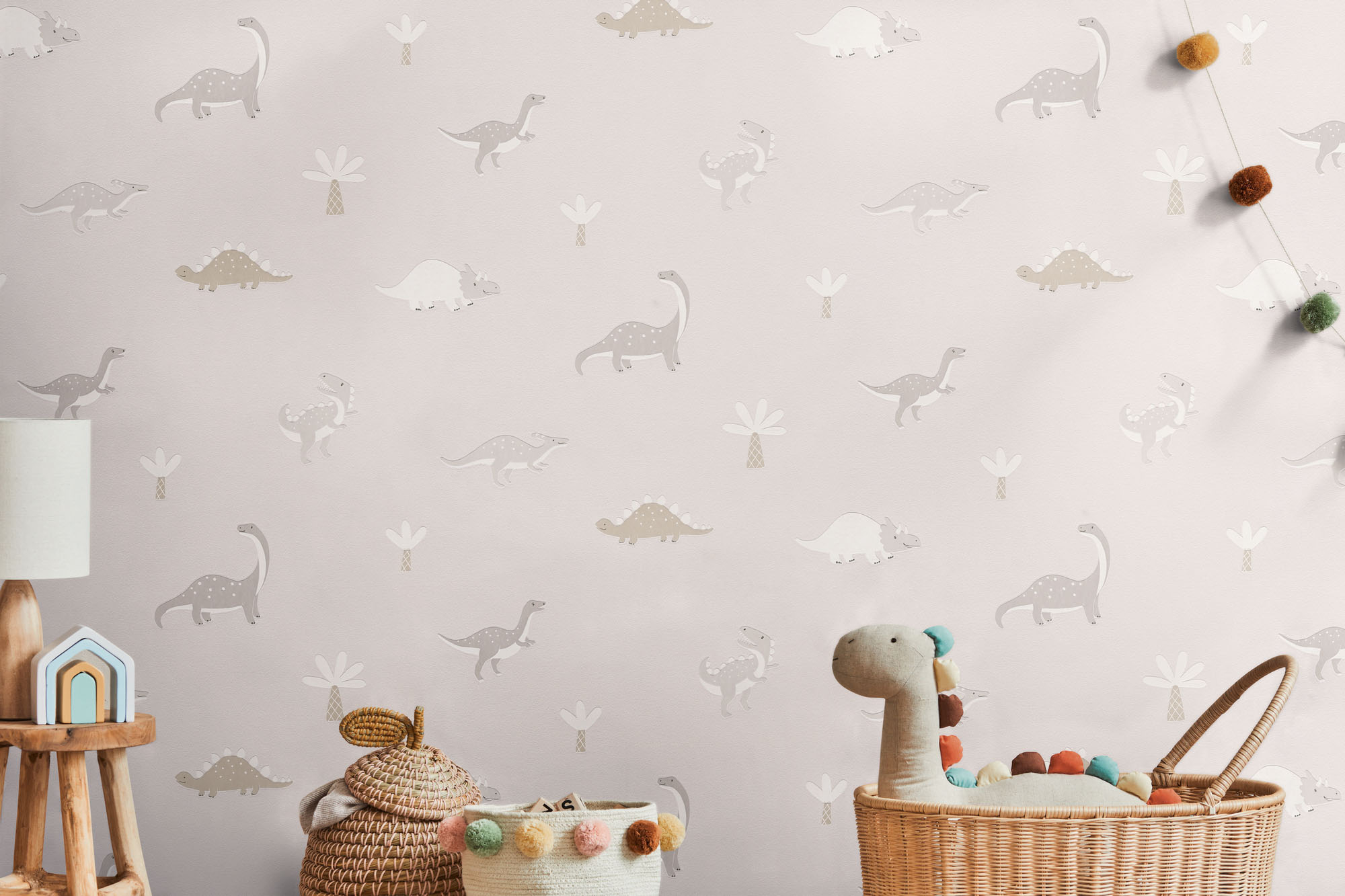 Tapete Dino Tapete Dinosaurier grau Vlies 792571