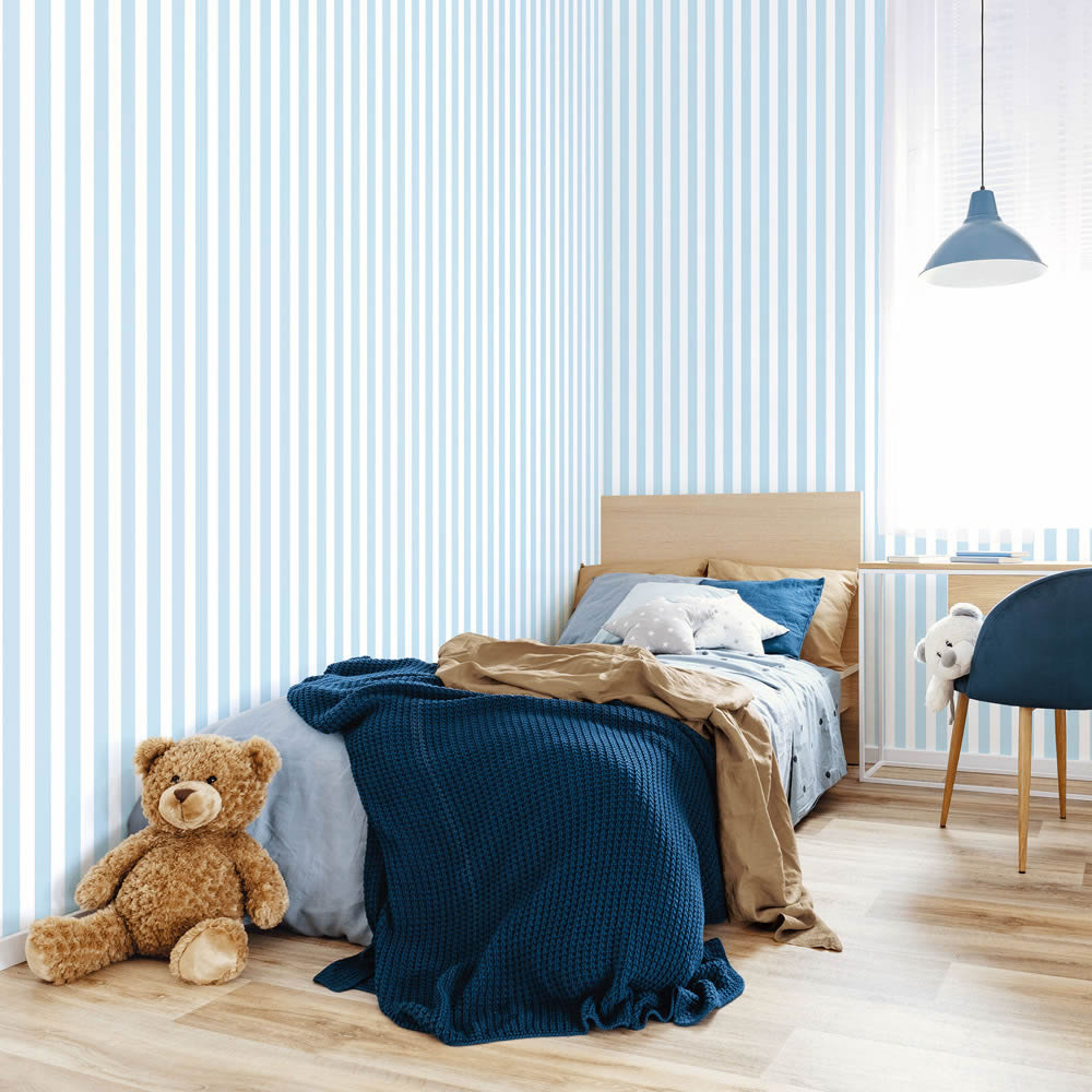 striped optics non-woven wallpaper blue and white Tiny Tots 2 Essener G78405-28-G78405.1M