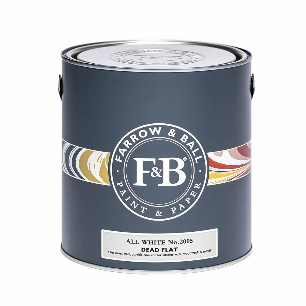 Farrow&Ball Dead Flat mattes Finish All White No. 2005 - 2,5 Liter Dose