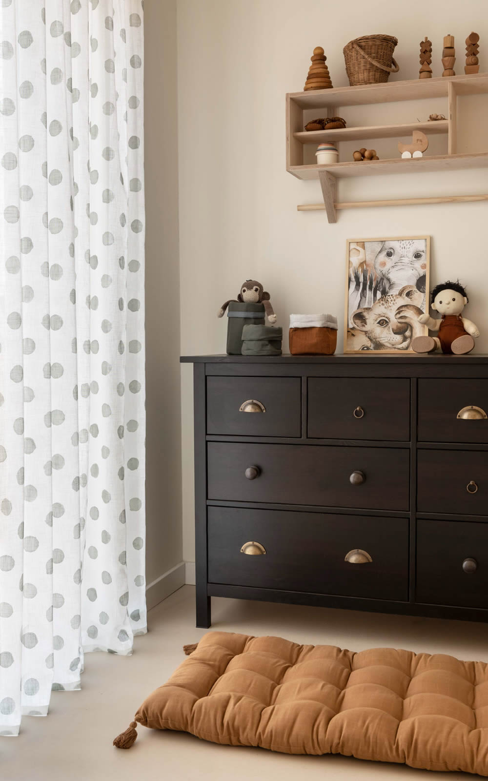 dots watercolor dots fabric cream white and pastel blue Bambino XIX Rasch 840291-23-840291.1M