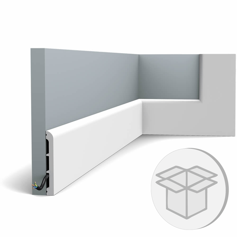 20er Stuckleisten Box SX184-RAL9003 Fußleiste Orac Decor Stuckleiste weiß lackiert-SX184-RAL9003-VE