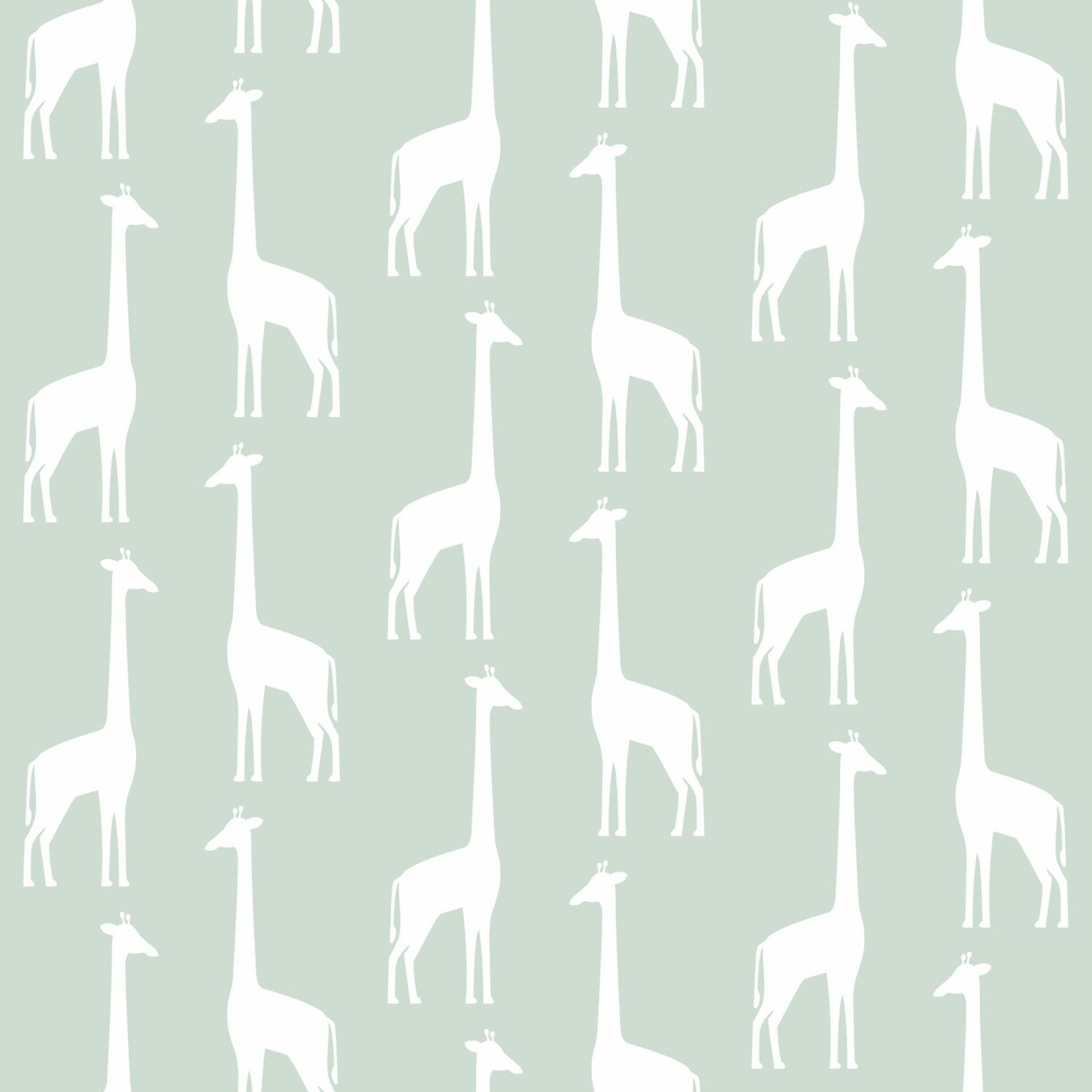 Giraffen Tapete Skandi mintgrün Vlies 139058