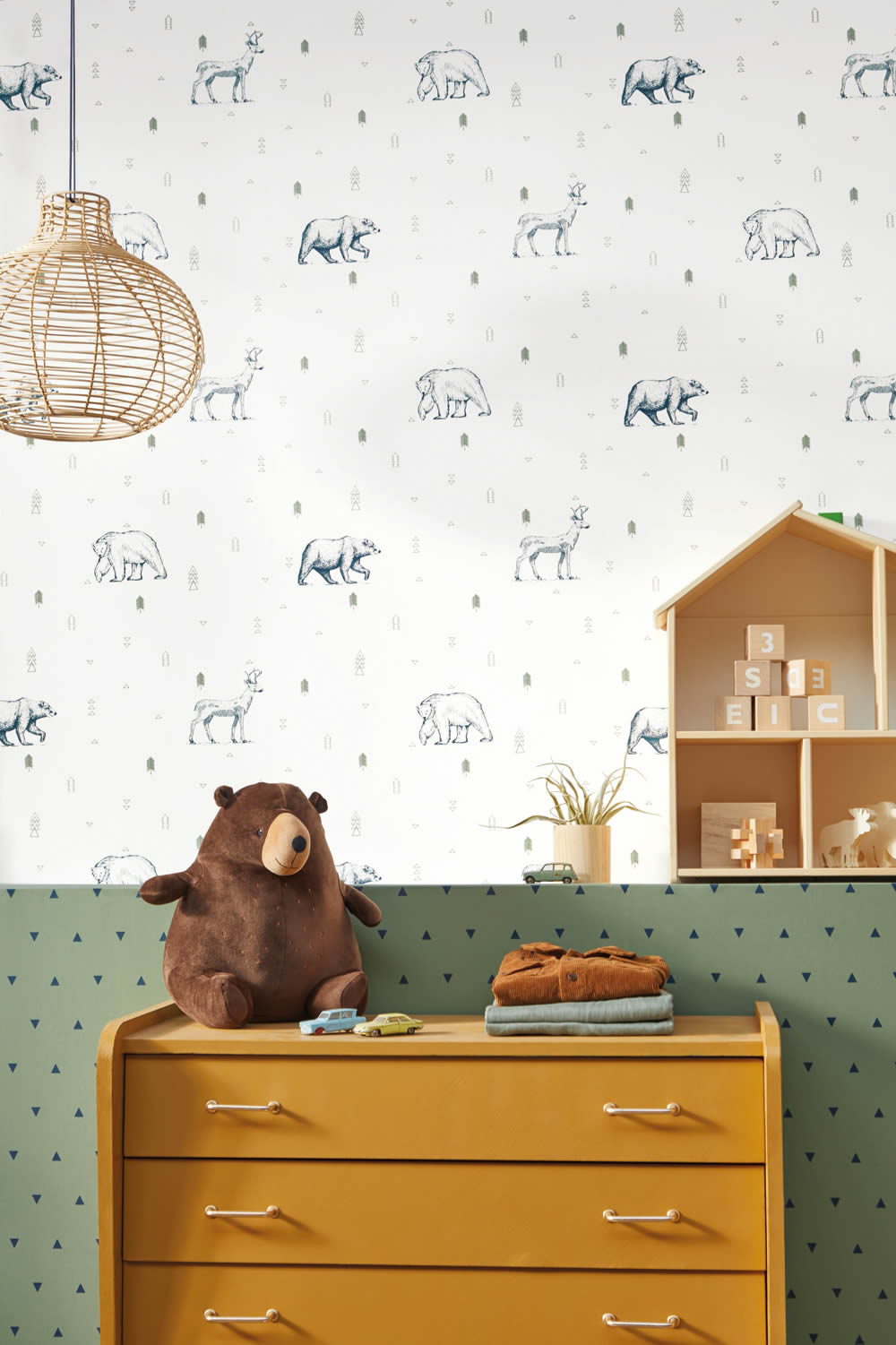 Wallpaper non-woven forest animals white blue brown Our Planet-36-OUP101986009.1M