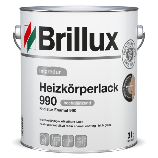 Brillux Heizkörperlack 990 hochglänzend  weiß | 3 ltr. _L