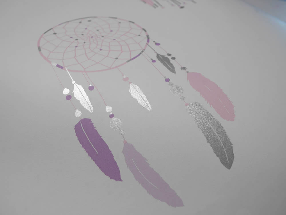 SALE wallpaper dreamcatcher white purple few rolls-36-GPR100785107_S