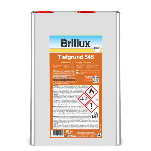 Brillux Tiefgrund 545 farblos, lösemittelhaltig, 10 l Eimer