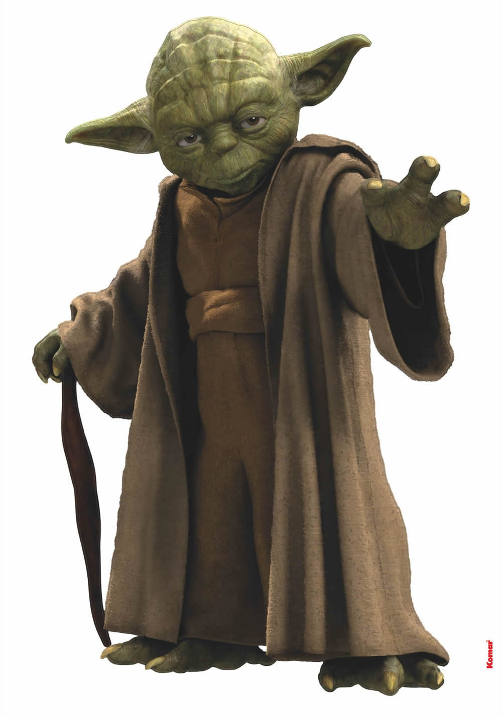 Wandsticker selbstklebend Star Wars Yoda Grün Braun
