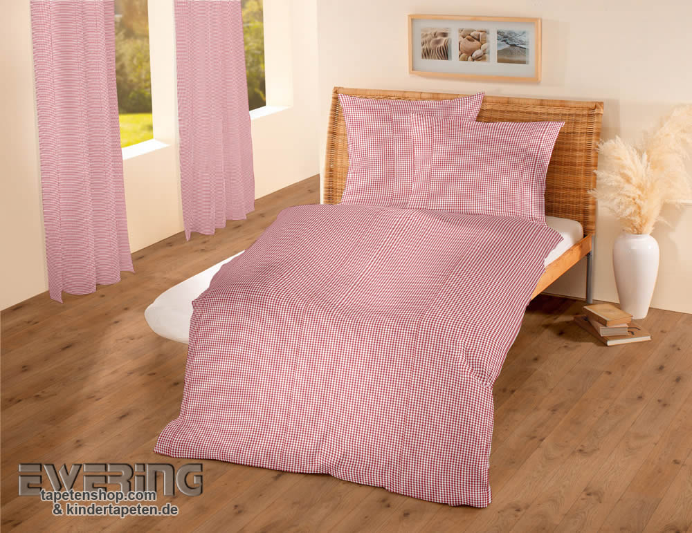 Rot Karo-Muster Deko-Stoff