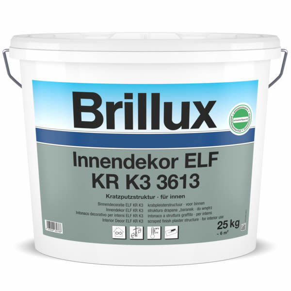 Brillux Innendekor ELF KR K3 3613 Kratzputz für innen 25 KG 0095 weiß