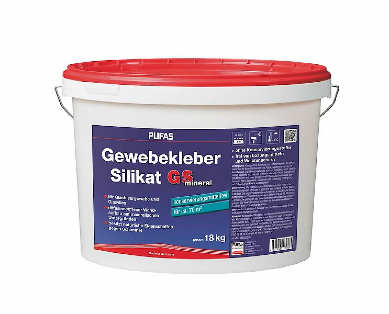Pufas Gewebekleber Silikat GS mineral 18 kg _LW