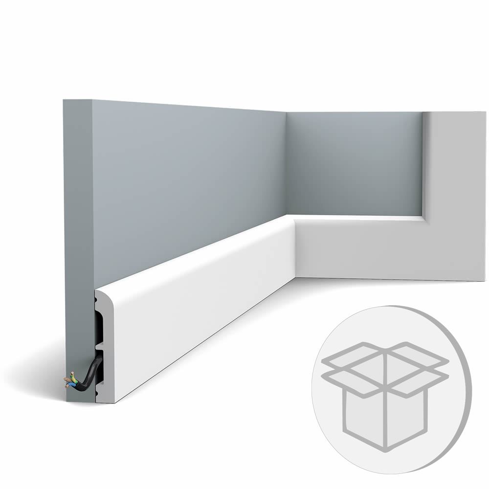 34er Stuckleisten Box SX183-RAL9003 Fußleiste Orac Decor Stuckleiste weiß lackiert-SX183-RAL9003-VE