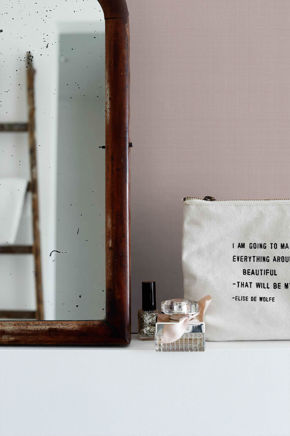 Vliestapete Leinenoptik Uni altrosa 139239