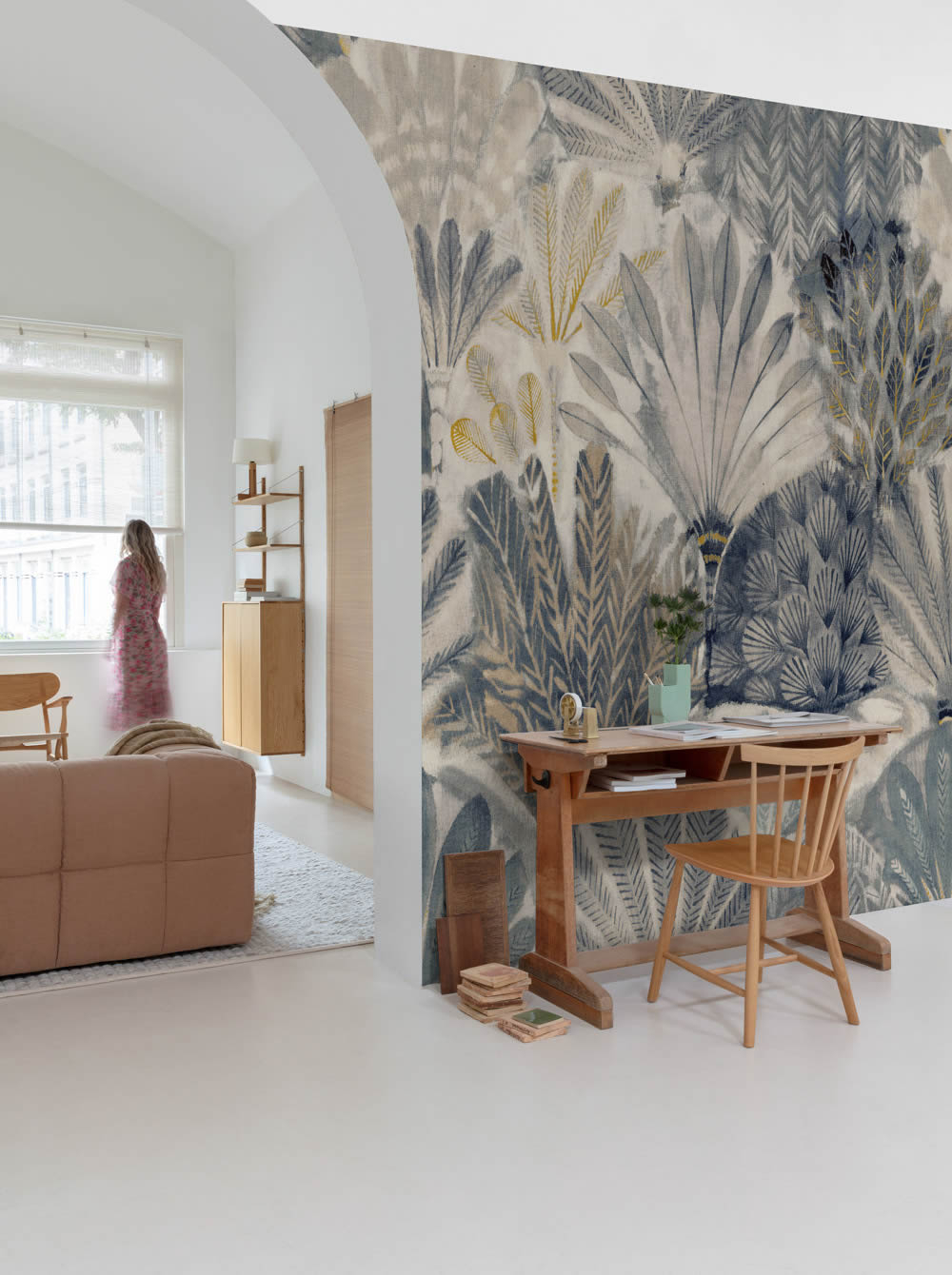 Wandbild 371 x 280 cm Pflanzen Farn exotisch braun ML2901