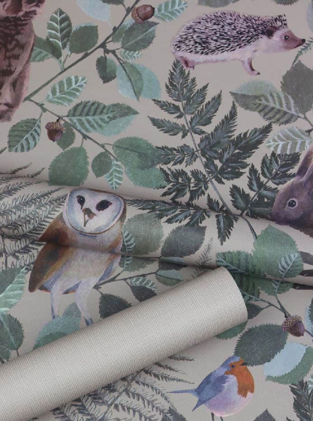 hazelnut branches non-woven wallpaper eucalyptus greenpink beige Woodland Rasch Textil 139252-23-139252.1M