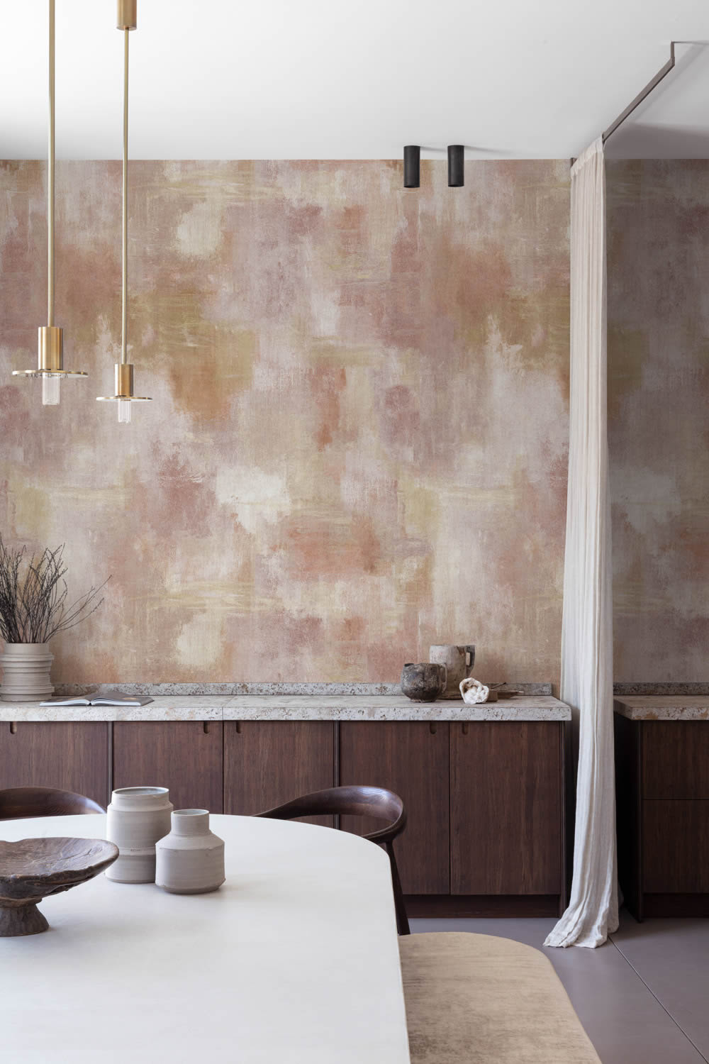 Fototapete 159 x 280 cm Putz Beton Optik erdfarbend ML4201