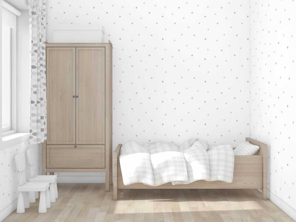 Non-woven wallpaper grey dots-28-G56521.1M
