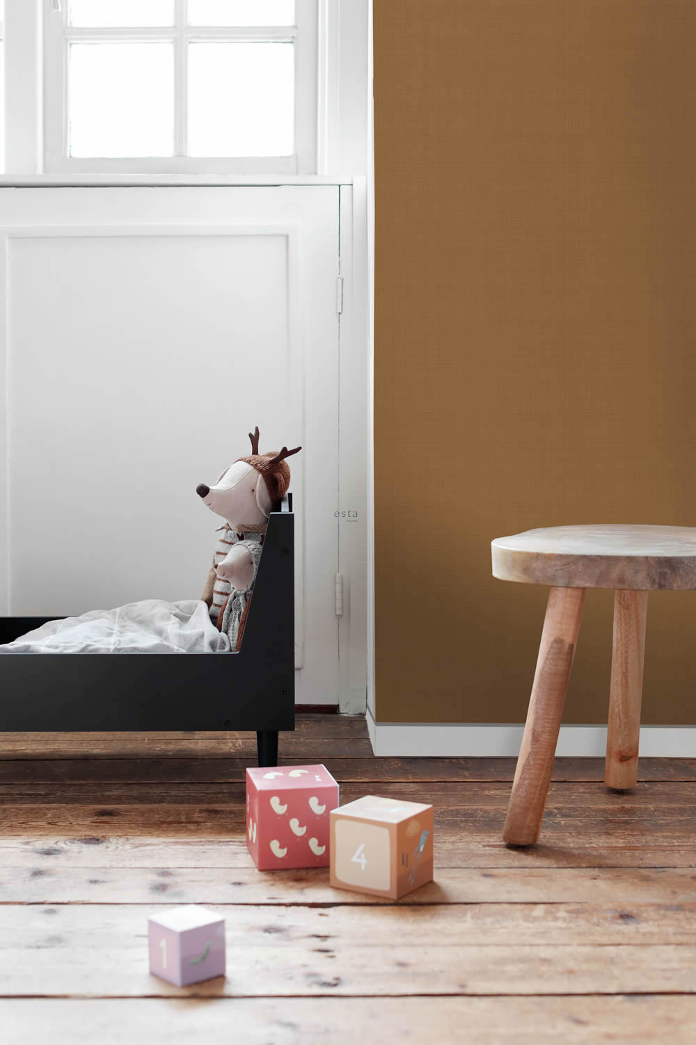 Tapete Vlies Leinen-Optik Uni braun 139241