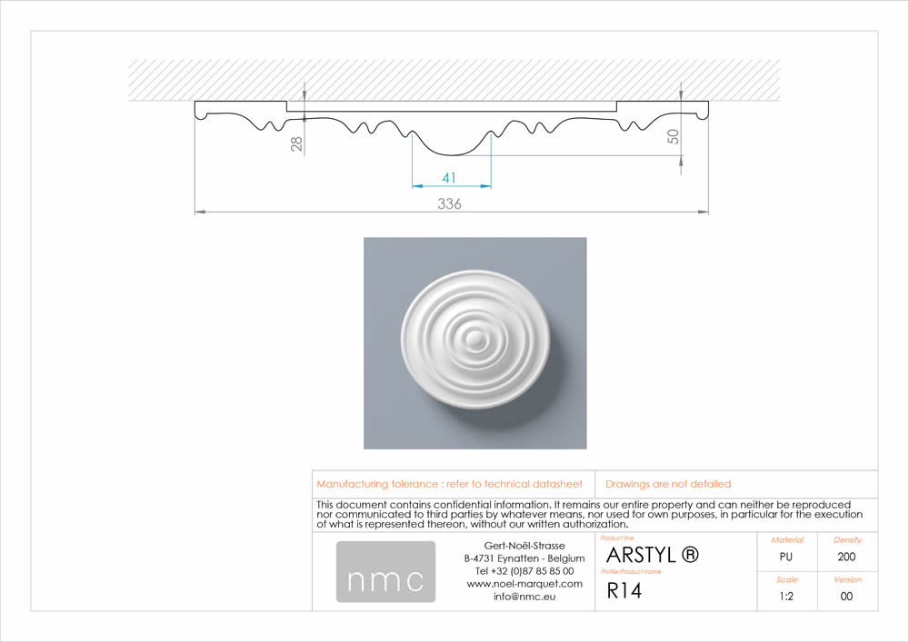 Rosette NMC R14 Noel Marquet Zierelement -x13-R14