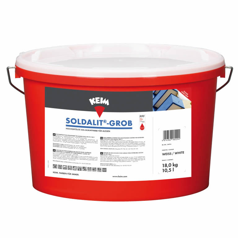 KEIM Soldalit Grob weiß Sol-Silikat Grund- und Zwischenbeschichtung 2,5 kg