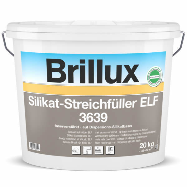 Brillux Silikat-Streichfüller ELF 3639 matt weiß 20 kg