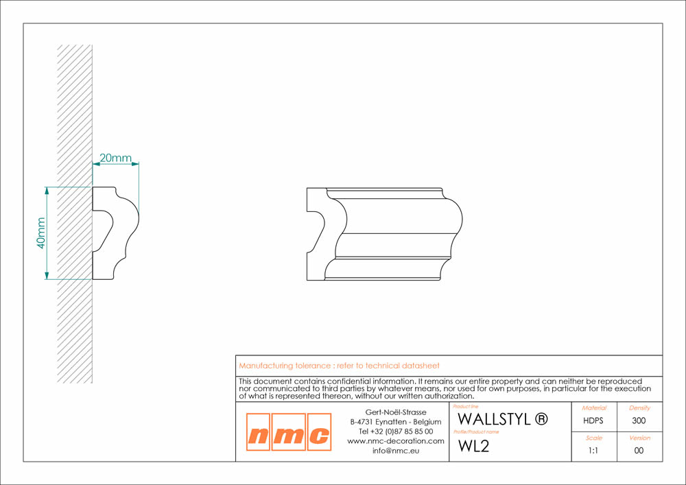 36er Stuckleisten Box WL2 Wandleiste NMC Noel Marquet Stuckleiste-x13-WL2-2M-VE