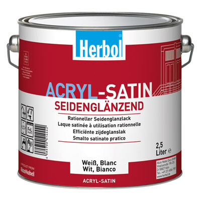 Herbol Acryl Satin Seidenglanzlack seidenglänzend weiß 10 ltr.-15-24098M