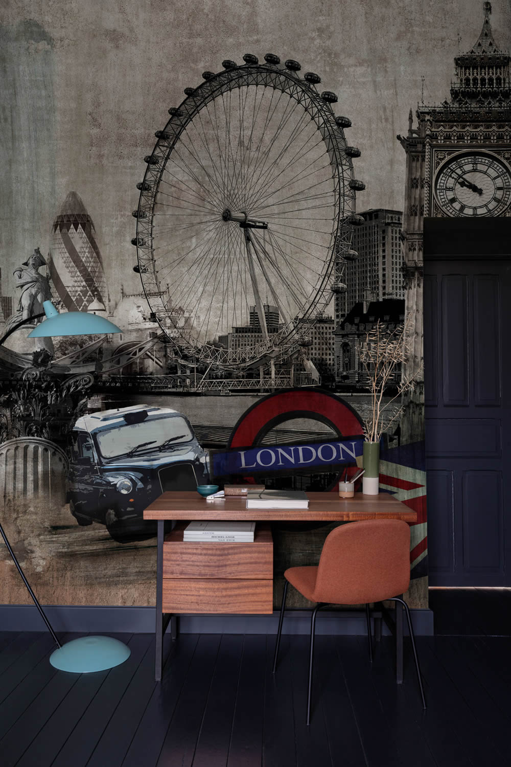 Fototapete 371 x 280 cm London Big Ben Stadt Vintage ML3401