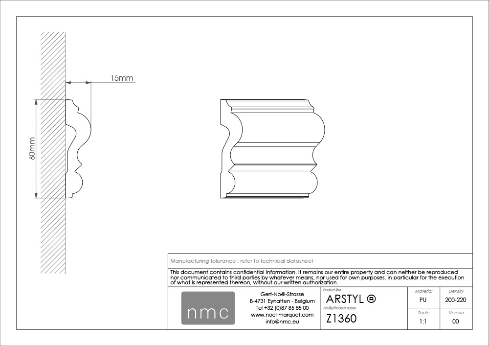 Wandleiste NMC Z1360 Noel Marquet Stuckleiste-x13-Z1360.1M