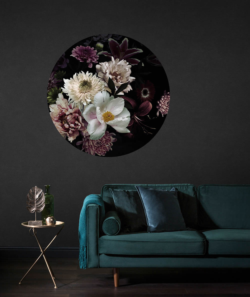 Wandbild Blüten Blumenmalerei vorgekleistert 100 x 100 cm